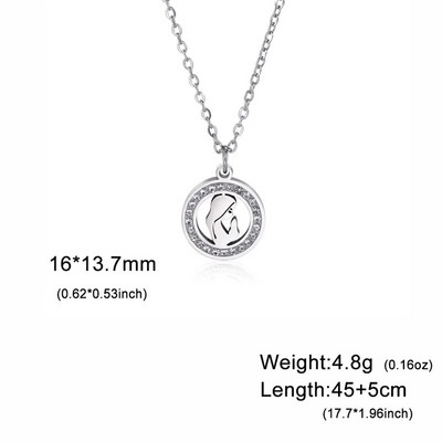 Divatos rozsdamentes acél strasszfa élet medál nyaklánc nőknek varázslatos nyári kulcscsont lánc ékszer ajándék Colgantes Cadena