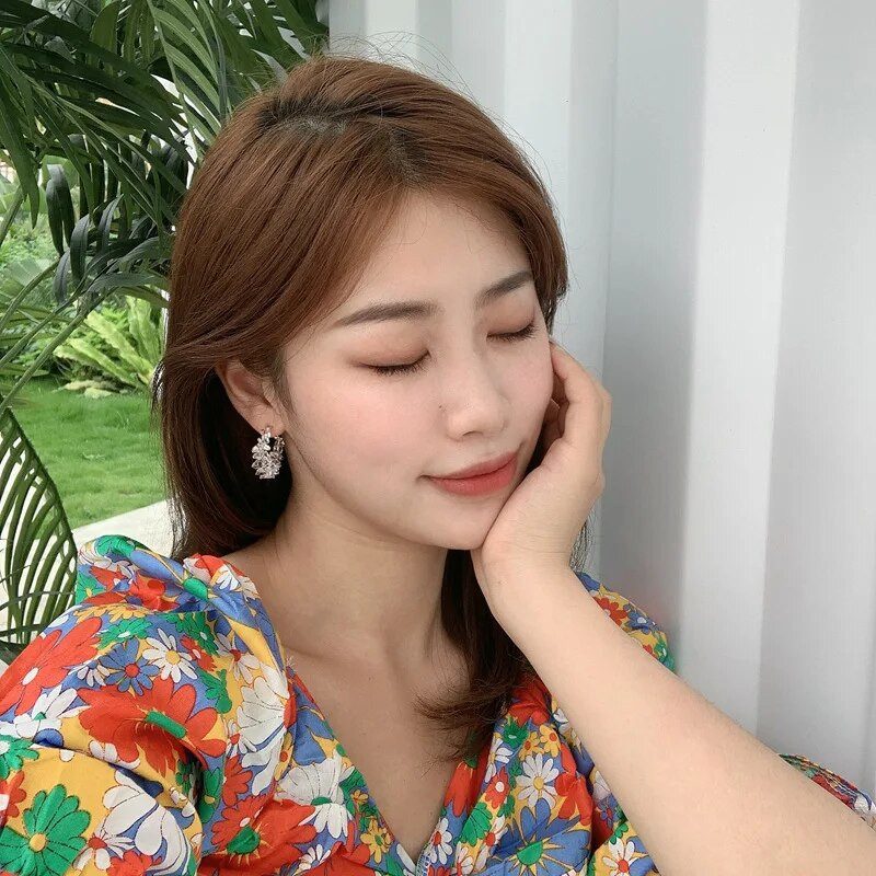 Prabangaus dizainerio madingi netaisyklingi krištolo apskritimo žiediniai auskarai moterims vestuvių vakarėliui pareiškimas papuošalai Dovana pendientes mujer