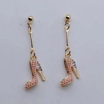 Új stílusú divat zománcozott magassarkú varázslatos női cipő medál fülbevaló, aranyos magassarkú női fülbevaló nagykereskedelem kiváló minőség