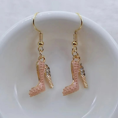 Új stílusú divat zománcozott magassarkú varázslatos női cipő medál fülbevaló, aranyos magassarkú női fülbevaló nagykereskedelem kiváló minőség