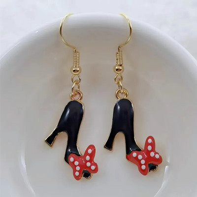 Új stílusú divat zománcozott magassarkú varázslatos női cipő medál fülbevaló, aranyos magassarkú női fülbevaló nagykereskedelem kiváló minőség