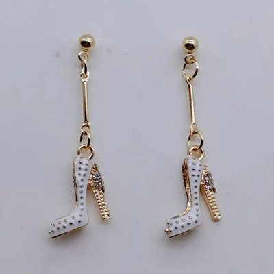 Új stílusú divat zománcozott magassarkú varázslatos női cipő medál fülbevaló, aranyos magassarkú női fülbevaló nagykereskedelem kiváló minőség