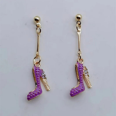 Új stílusú divat zománcozott magassarkú varázslatos női cipő medál fülbevaló, aranyos magassarkú női fülbevaló nagykereskedelem kiváló minőség