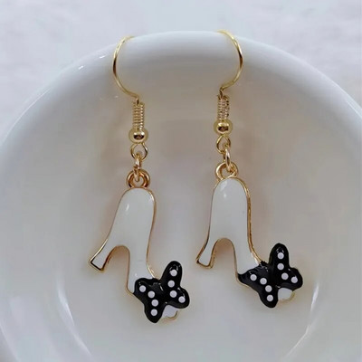 Új stílusú divat zománcozott magassarkú varázslatos női cipő medál fülbevaló, aranyos magassarkú női fülbevaló nagykereskedelem kiváló minőség