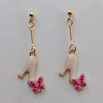 Új stílusú divat zománcozott magassarkú varázslatos női cipő medál fülbevaló, aranyos magassarkú női fülbevaló nagykereskedelem kiváló minőség