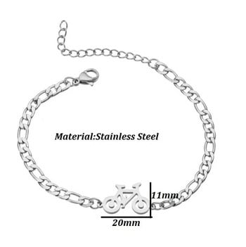 Индивидуални уникални велосипедни гривни и гривни за жени от неръждаема стомана, регулируема верига, гривна с талисман Минималистични бижута