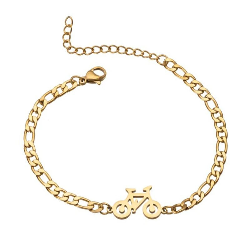 Individuālas unikālas velosipēdu rokassprādzes un rokassprādzes sievietēm no nerūsējošā tērauda regulējamas ķēdes šarmu rokassprādzes minimālisma stila rotaslietas