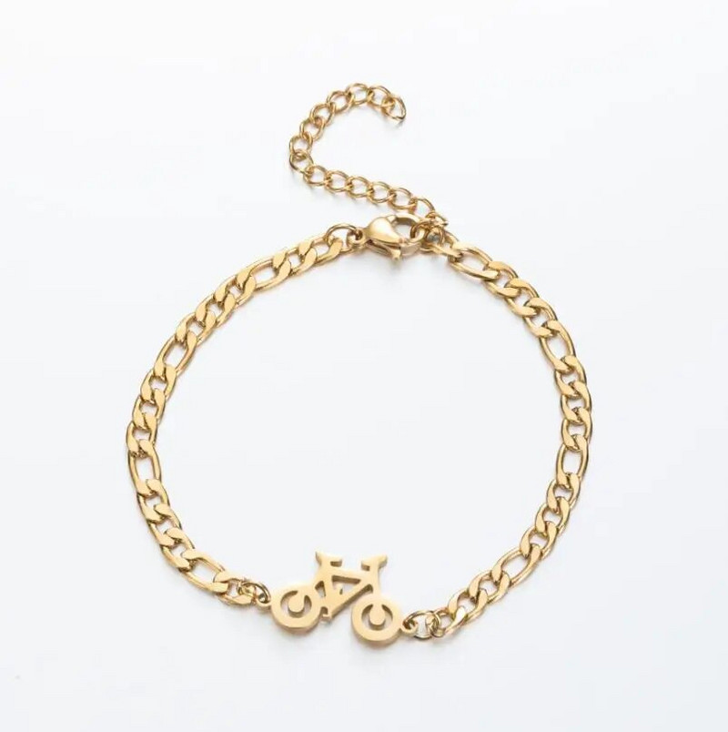 Individuālas unikālas velosipēdu rokassprādzes un rokassprādzes sievietēm no nerūsējošā tērauda regulējamas ķēdes šarmu rokassprādzes minimālisma stila rotaslietas