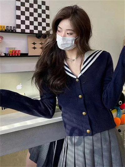 Botvotee ριγέ ζακέτα για γυναίκες 2023 Fashion V λαιμόκοψη πουλόβερ Φθινοπωρινό Χειμώνα Silm Κομψό μακρυμάνικο πλεκτό μπουφάν