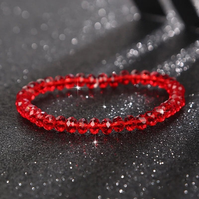 Mākslīgās Austrijas kristāla rokassprādzes modes spīdīgas akmens krelles elastības virves pavedienu rokassprādzes sievietēm rotaslietas Valentīna diena