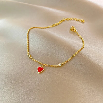 Κορεάτικο γεωμετρικό βραχιόλι ζιργκόν για γυναίκες μόδας κύκλος πεταλούδα γούρι από τιτάνιο ατσάλινο βραχιόλι κοριτσάκι Κομψό κόσμημα για πάρτι