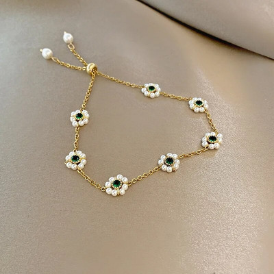 Κορεάτικο γεωμετρικό βραχιόλι ζιργκόν για γυναίκες μόδας κύκλος πεταλούδα γούρι από τιτάνιο ατσάλινο βραχιόλι κοριτσάκι Κομψό κόσμημα για πάρτι