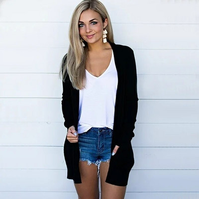 Jauns sieviešu modes, vienkrāsains, garām piedurknēm, vienkrāsains ikdienas rudens ziema, vidēja gara kabatas jaka S-5Xl daudzkrāsains, liels