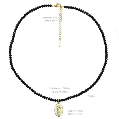 Colier colorat cu mărgele de cristal Y2K pentru femei, guler, farmec manual, perle de apă dulce Boemia, bijuterii cu lanț de claviculă