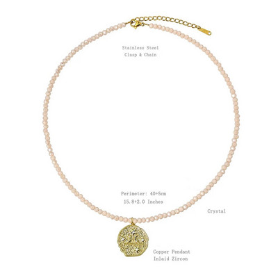 Colier colorat cu mărgele de cristal Y2K pentru femei, guler, farmec manual, perle de apă dulce Boemia, bijuterii cu lanț de claviculă