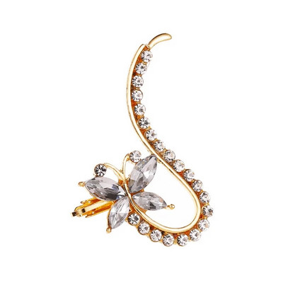 Bohēmijas NO Pīrsings kristāla Rhinestone Ear Cuff Wrap Stud Clip Auskari Sievietēm Meitenēm Moderni Auskari Juvelierizstrādājumi Juvelierizstrādājumi