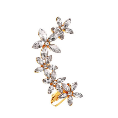 Bohēmijas NO Pīrsings kristāla Rhinestone Ear Cuff Wrap Stud Clip Auskari Sievietēm Meitenēm Moderni Auskari Juvelierizstrādājumi Juvelierizstrādājumi