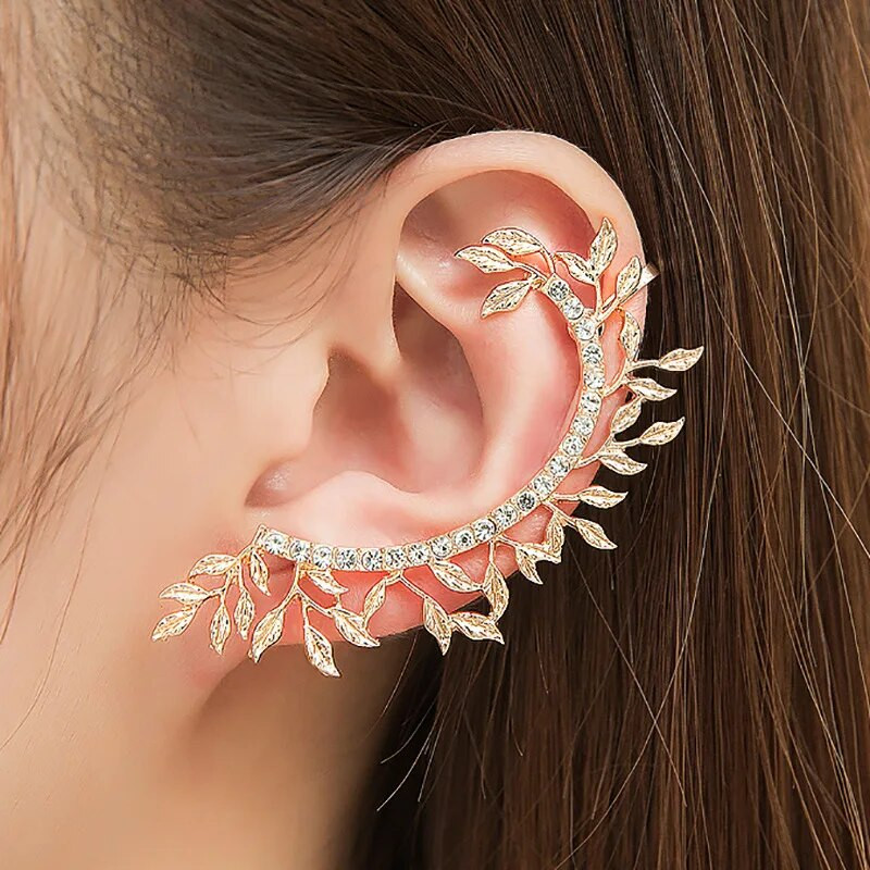 Bohēmijas NO Pīrsings kristāla Rhinestone Ear Cuff Wrap Stud Clip Auskari Sievietēm Meitenēm Moderni Auskari Juvelierizstrādājumi Juvelierizstrādājumi