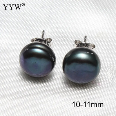 Dabīgo pērļu auskari 6-12 mm purpursarkani rozā melni zili saldūdens pērļu auskari sudraba krāsā Perlas auskari sievietēm Oorbellen