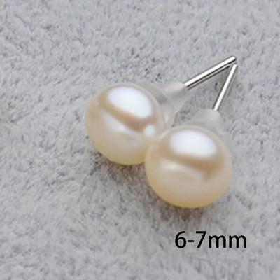 Dabīgo pērļu auskari 6-12 mm purpursarkani rozā melni zili saldūdens pērļu auskari sudraba krāsā Perlas auskari sievietēm Oorbellen