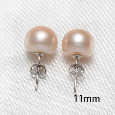 Dabīgo pērļu auskari 6-12 mm purpursarkani rozā melni zili saldūdens pērļu auskari sudraba krāsā Perlas auskari sievietēm Oorbellen