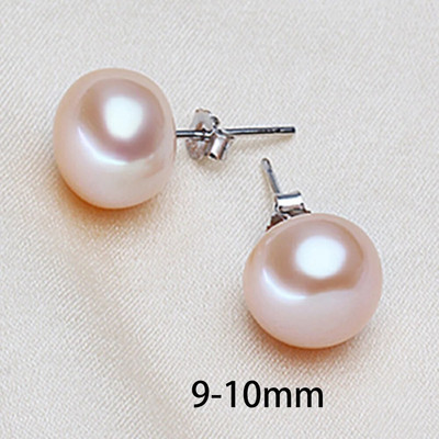 Dabīgo pērļu auskari 6-12 mm purpursarkani rozā melni zili saldūdens pērļu auskari sudraba krāsā Perlas auskari sievietēm Oorbellen