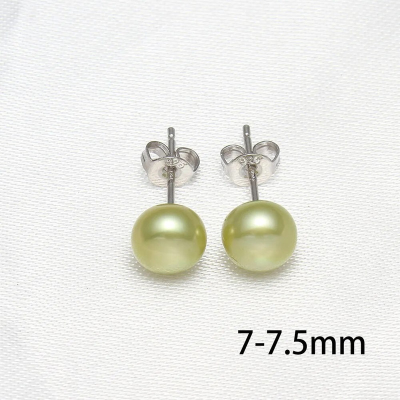 Dabīgo pērļu auskari 6-12 mm purpursarkani rozā melni zili saldūdens pērļu auskari sudraba krāsā Perlas auskari sievietēm Oorbellen