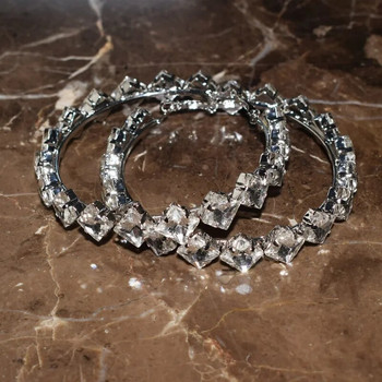 Νέο Σχέδιο Σκουλαρίκια με κρίκο Rhinestone για Γυναικεία Μόδα Κοσμήματα Gorgeou Daily Ladys\' Statement Earrings Αξεσουάρ