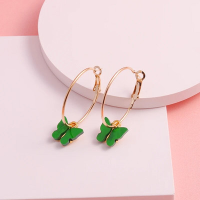 Žalios spalvos gyvūnas drugelis guminis meškiukas varlės auskarai moterims brincos gėrimai debesėlis gėlė vasaros vestuvių vakarėlis papuošalai dovanos