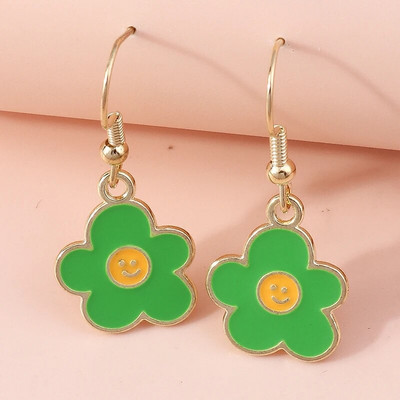 Žalios spalvos gyvūnas drugelis guminis meškiukas varlės auskarai moterims brincos gėrimai debesėlis gėlė vasaros vestuvių vakarėlis papuošalai dovanos