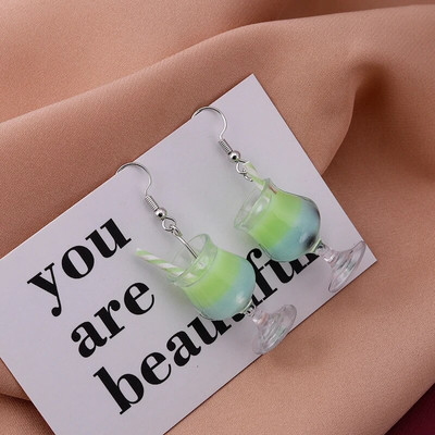 Žalios spalvos gyvūnas drugelis guminis meškiukas varlės auskarai moterims brincos gėrimai debesėlis gėlė vasaros vestuvių vakarėlis papuošalai dovanos