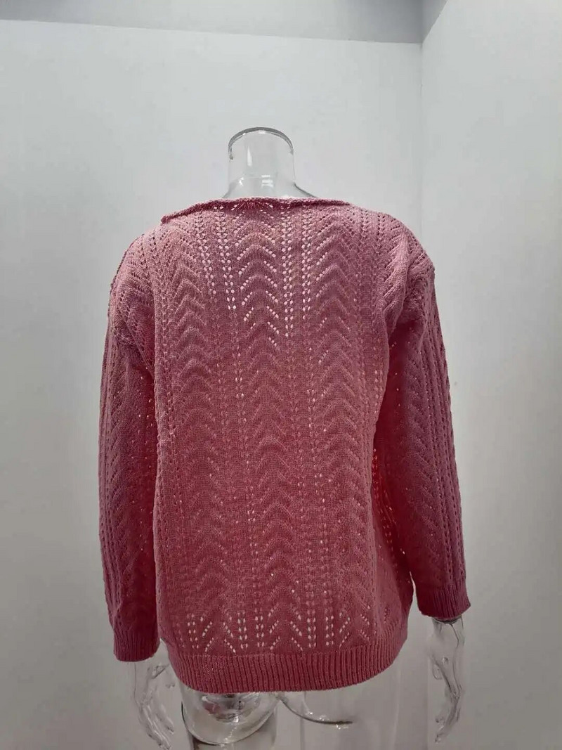 Ikdienas, seksīgi, dobi ielu apģērbi ar garām piedurknēm pavasara sieviešu apģērbi rudens trikotāžas jaciņa Y2k modes apģērbi retro džemperi