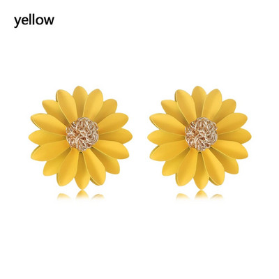 Μόδα Daisy Flower Ear Stud Νέο κορεατικό στιλ ιδιοσυγκρασίας σκουλαρίκια για γυναίκες Μπαρόκ σκουλαρίκι Διακόσμηση αυτιών Κομψό κόσμημα γοητείας