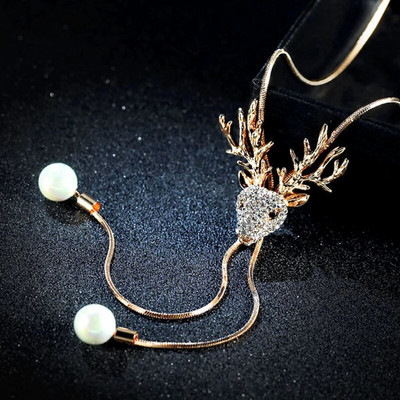 Vintage óceánkék kristály hosszú nyaklánc női bizsu divat ékszerek nyakláncok és medálok klasszikus ajándék etnikai stílus