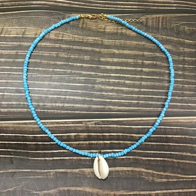 Vienkāršu sēklu krelles gliemežvāku kaklarota sievietēm, stīgu pērlītēm, īsiem apvalkiem, kaklarota, kaklarota, rotaslieta, 16 collas, kaklarota, dāvana