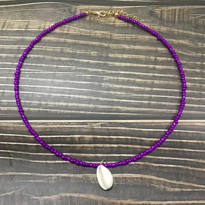 Vienkāršu sēklu krelles gliemežvāku kaklarota sievietēm, stīgu pērlītēm, īsiem apvalkiem, kaklarota, kaklarota, rotaslieta, 16 collas, kaklarota, dāvana