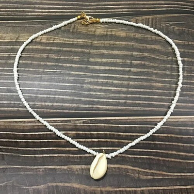 Vienkāršu sēklu krelles gliemežvāku kaklarota sievietēm, stīgu pērlītēm, īsiem apvalkiem, kaklarota, kaklarota, rotaslieta, 16 collas, kaklarota, dāvana