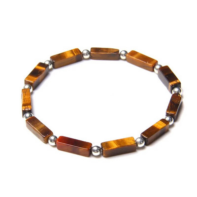 Mada Kvadratinis vamzdelis Akmens karoliukai Apyrankė Natūralus lapis lazuli karoliukais sidabro spalvos apvalus rutulinis žavesys apyrankė Papuošalai Moterys Vyrai