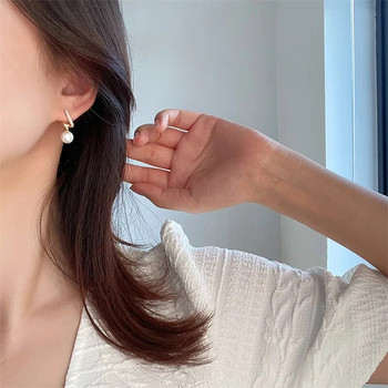 Κομψά ρομαντικά μοναδικά σκουλαρίκια με βίδες με μαργαριτάρι καρφιά για γυναικεία κορεατικά κοσμήματα για κορίτσια με ιδιοσυγκρασία αξεσουάρ