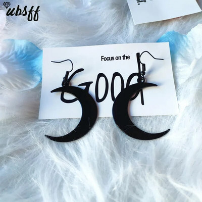 Pusmēness auskari Noslēpumainas gotiskas rotaslietas mēness ragana ķeltu pagāns viken mēness Dievs mēness fāze ragana dieviete modes sieviete dāvana