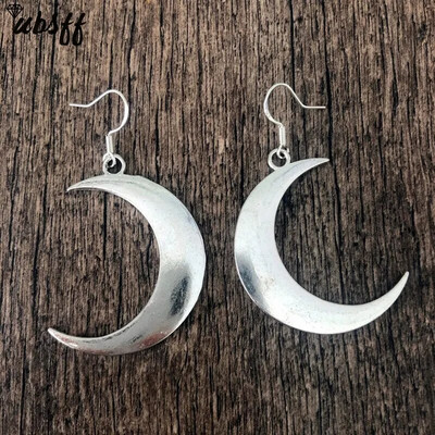 Pusmēness auskari Noslēpumainas gotiskas rotaslietas mēness ragana ķeltu pagāns viken mēness Dievs mēness fāze ragana dieviete modes sieviete dāvana