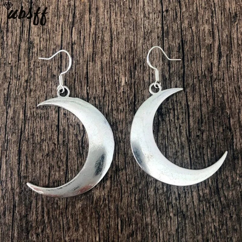 Pusmēness auskari Noslēpumainas gotiskas rotaslietas mēness ragana ķeltu pagāns viken mēness Dievs mēness fāze ragana dieviete modes sieviete dāvana