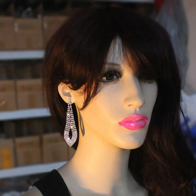 Luksusa kristāla kalnu kristāla garie pušķu auskari ģeometriski karājas lieli auskari dāmām dāmu kāzu līgavu auskari vairumtirdzniecība