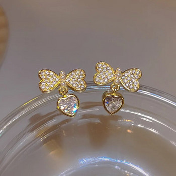 Νέα μόδα γλυκά σκουλαρίκια με οπάλιο φιόγκο για γυναίκες κορίτσια Μπαρόκ προσομοίωση μαργαριταριού νεφρίτη από Hetian σκουλαρίκια Κοσμήματα γάμου