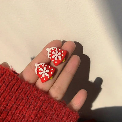 2023 karácsonyi aranyos karikatúra fülbevaló Mikulás karácsony fa jávorszarvas hóember harangok hópehely fülcsavarok női karácsonyi ékszerek ajándékok