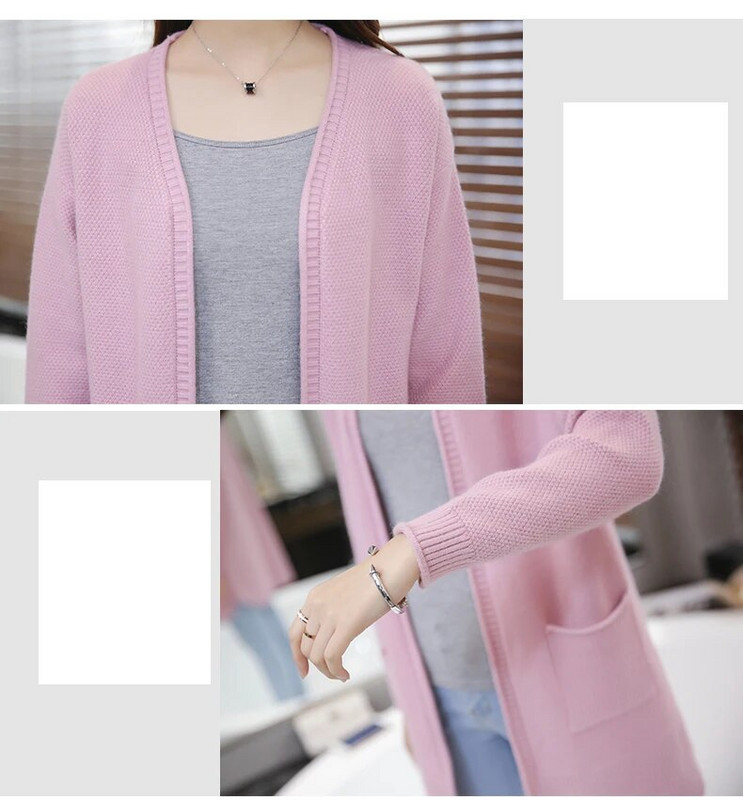 Rudens un ziemas modes silts sieviešu ikdienas trikotāžas džemperis Jaciņš ar garām piedurknēm džemperis Ārdrēbes mīksts, plāns džemperis