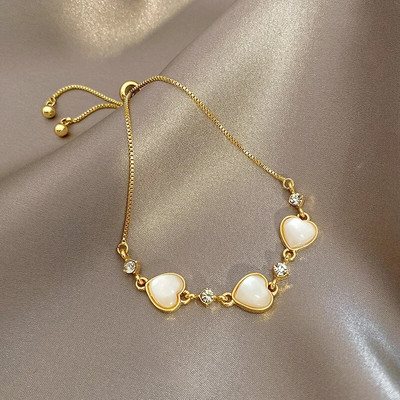 Kpop Irregular Imitation Pearl Bracelet για Γυναικεία Κορεατικά μενταγιόν από φυσική πέτρα με ρυθμιζόμενη μανσέτα βραχιόλια επετειακό κόσμημα