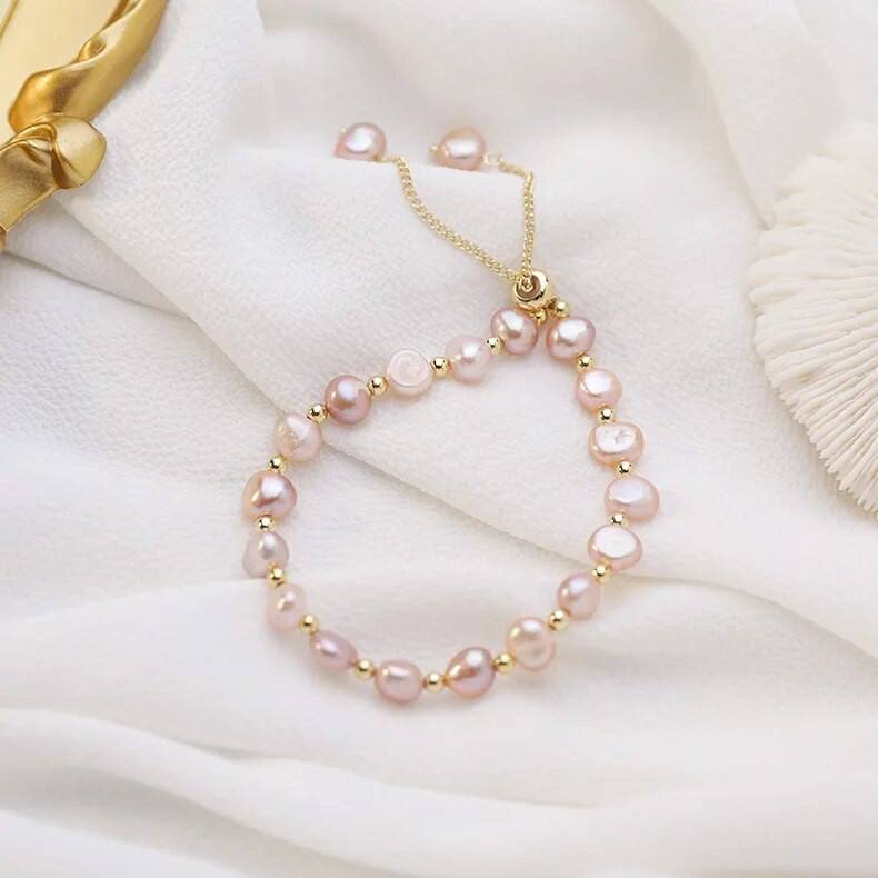 Kpop Irregular Imitation Pearl Bracelet για Γυναικεία Κορεατικά μενταγιόν από φυσική πέτρα με ρυθμιζόμενη μανσέτα βραχιόλια επετειακό κόσμημα