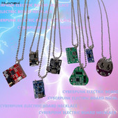 Asmenybė perdėta hiphopo punk kiberpunk elektrinis lentų kaklo pakabukas moterims Vyrams Y2K papuošalai HUANZHI 2022 NAUJA Karšta