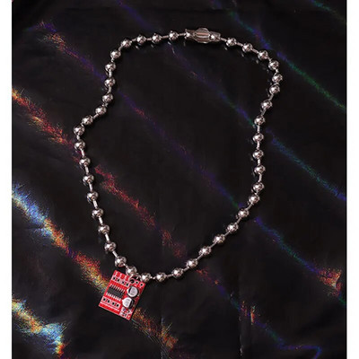 Asmenybė perdėta hiphopo punk kiberpunk elektrinis lentų kaklo pakabukas moterims Vyrams Y2K papuošalai HUANZHI 2022 NAUJA Karšta